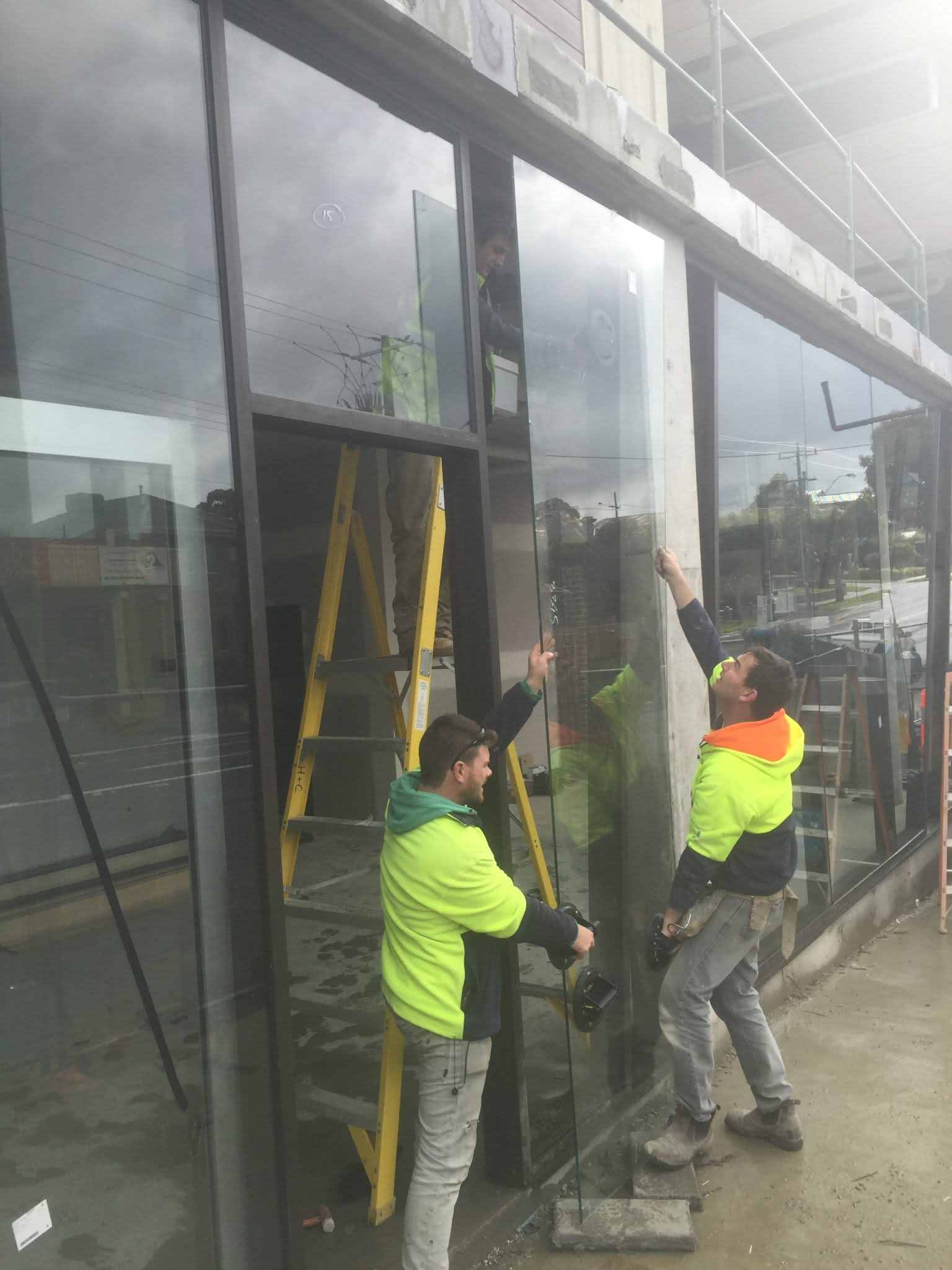 Commercial glass install