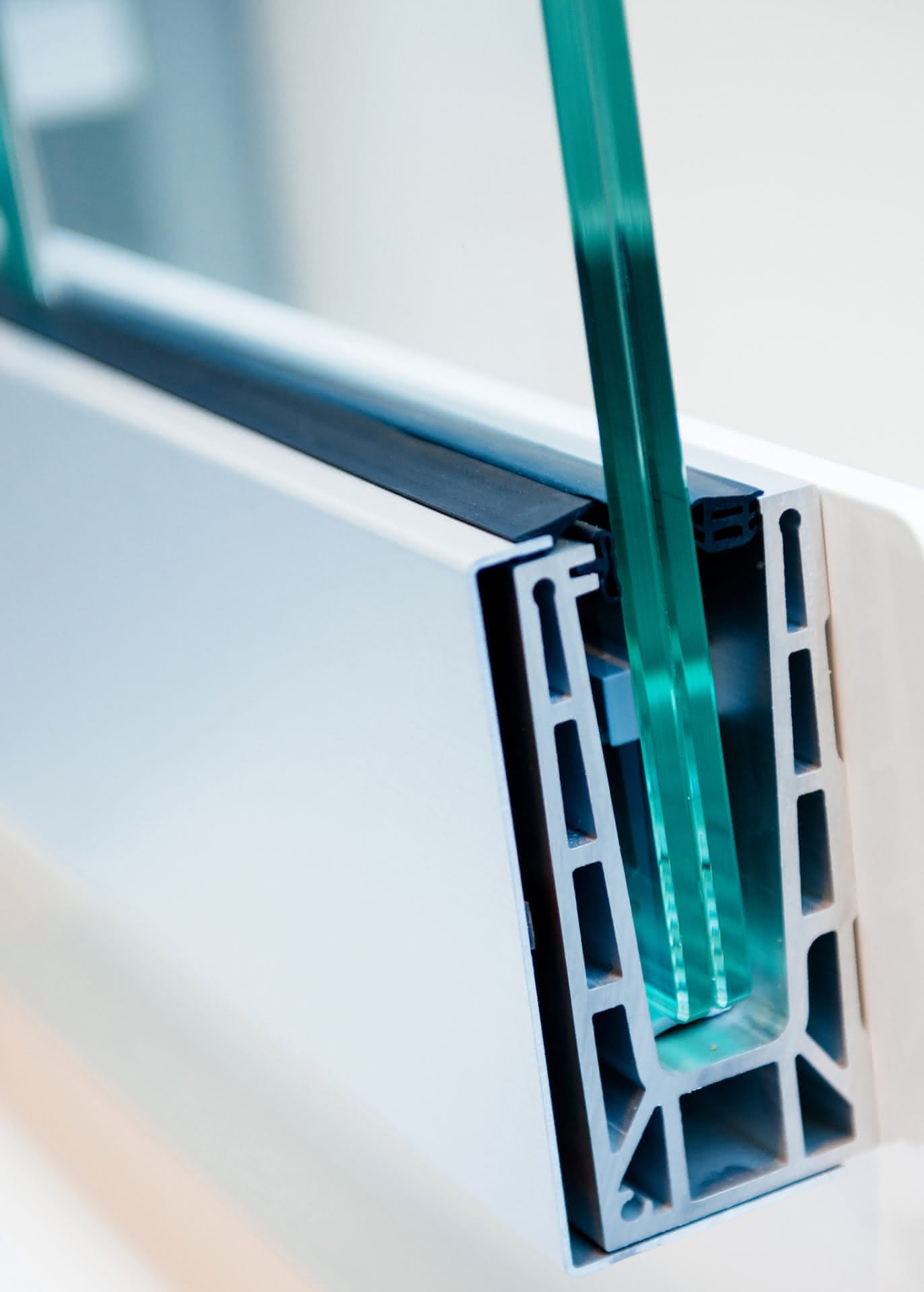 Double glazed glass mount