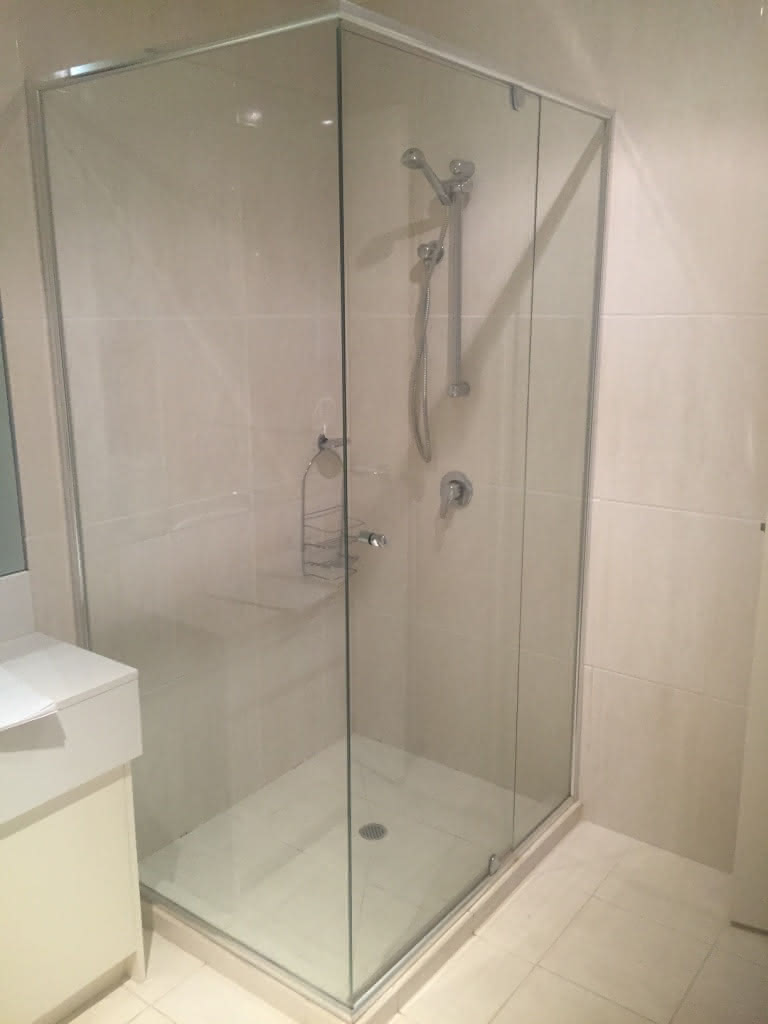 Ensuite shower glass