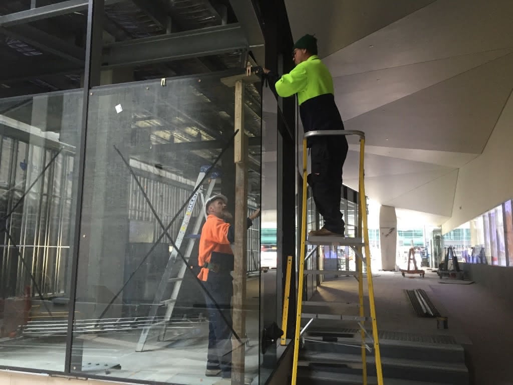 Lindsay Installing Glass