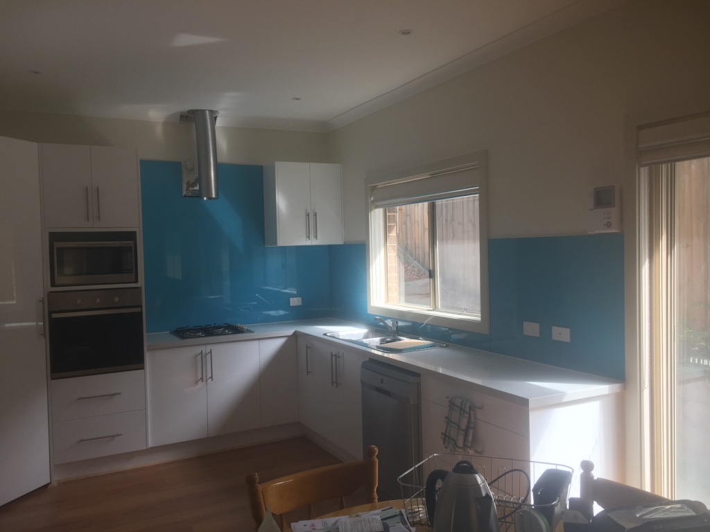 New Kitchen With Blue Pop